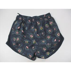 Nike Dri Fit Tempo Floral Print Running Shorts Womens XS Black Lined AH7124-011